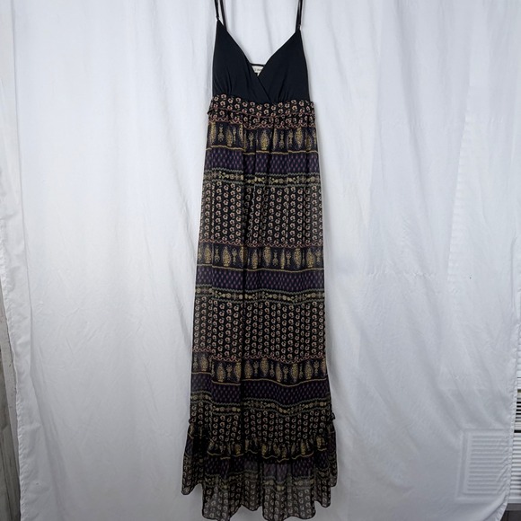 Belle Du Jour Dresses & Skirts - Belle du Jour Floral Print Maxi Dress Empire Waist Black Multi Women's M